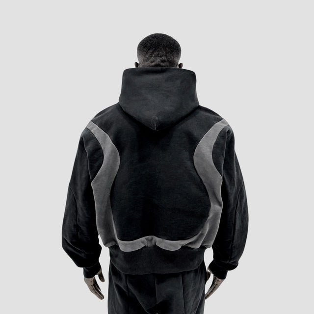TRACKSUIT HOODIE BLACK.GREY
